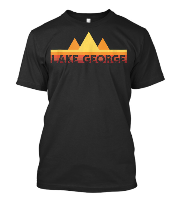 Lake George Mountain Travel Retro Pontoon Party T-Shirt