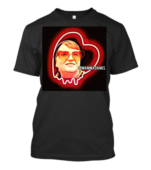 Client @mammadanks Heart-Shaped Neon Glow Portrait Classic 76 T-Shirt