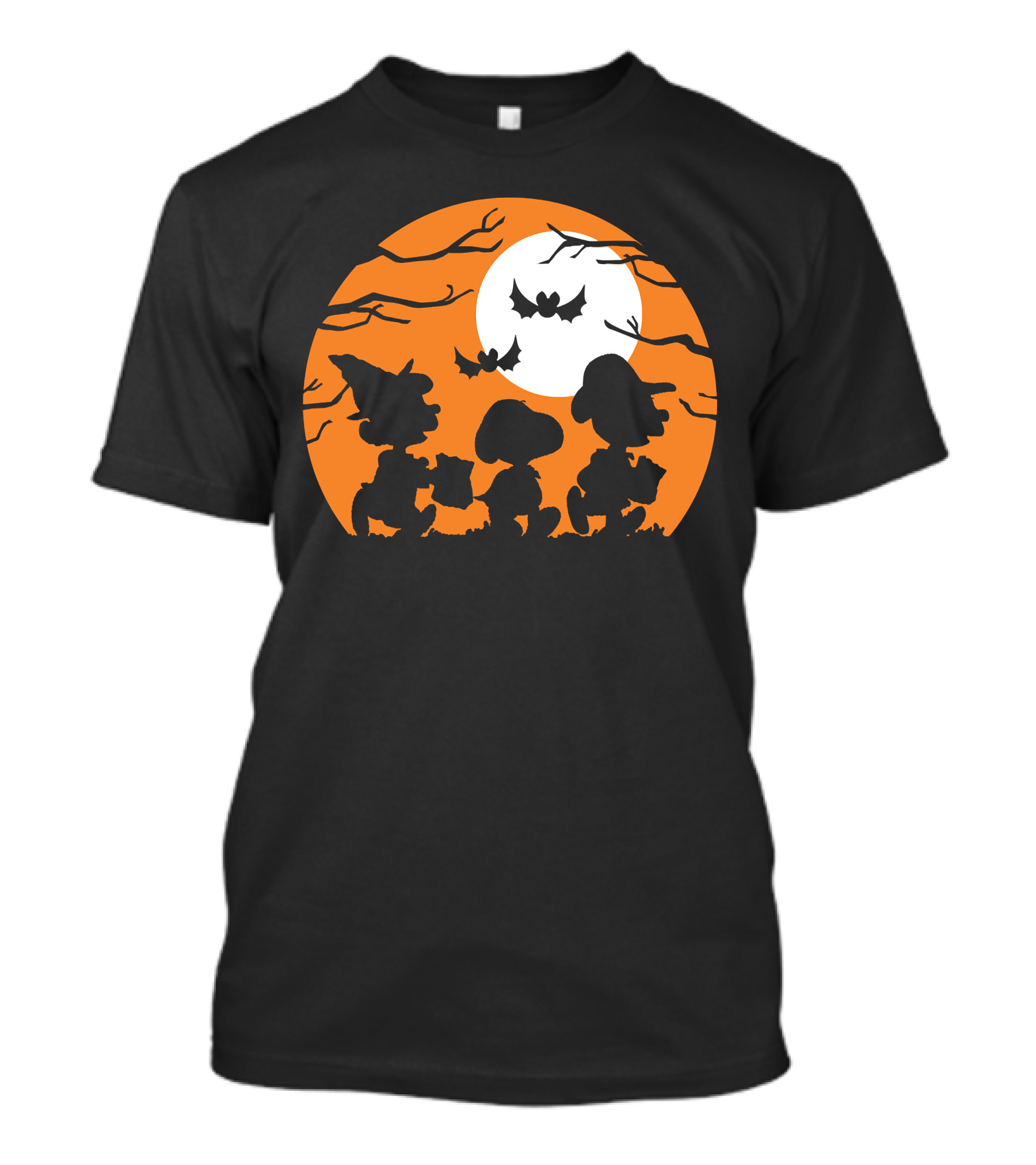 Peanuts Halloween Trick Or Treat Moonlit Bats T-Shirt