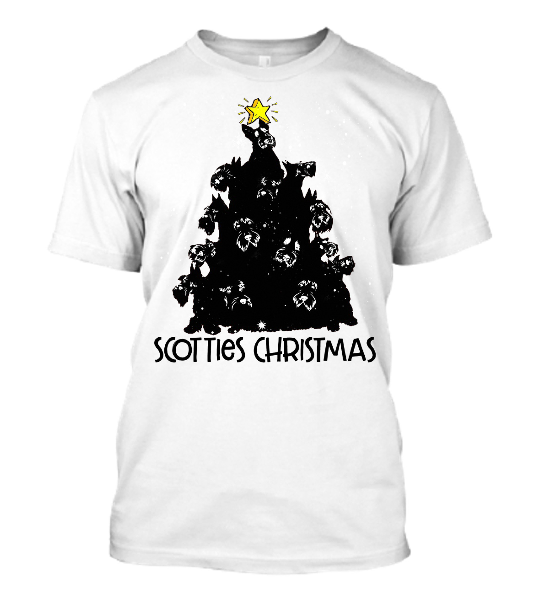 Scotties Christmas Tree With Star T-Shirt