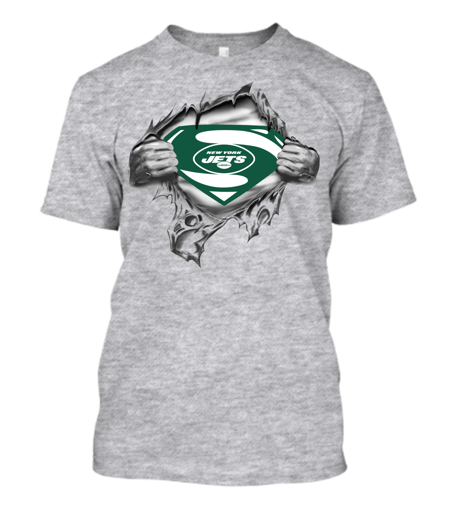 New York Jets Superman Shield Logo Burst T-Shirt