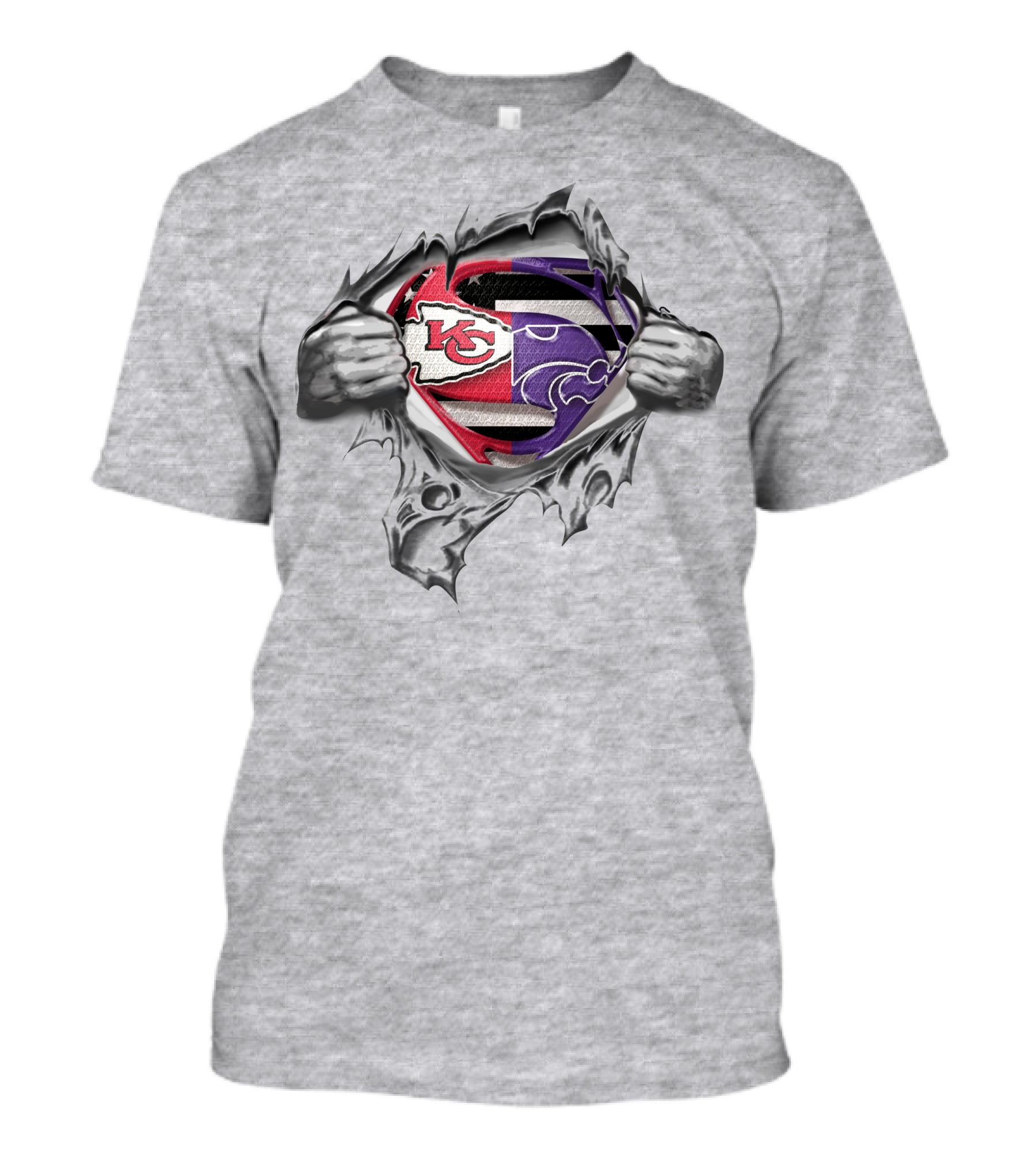 Chiefs Wildcats Superman Logo Mashup T-Shirt