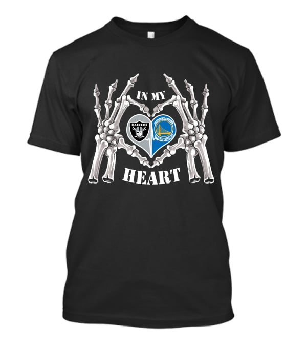 In My Heart Raiders Golden State Warriors T-Shirt