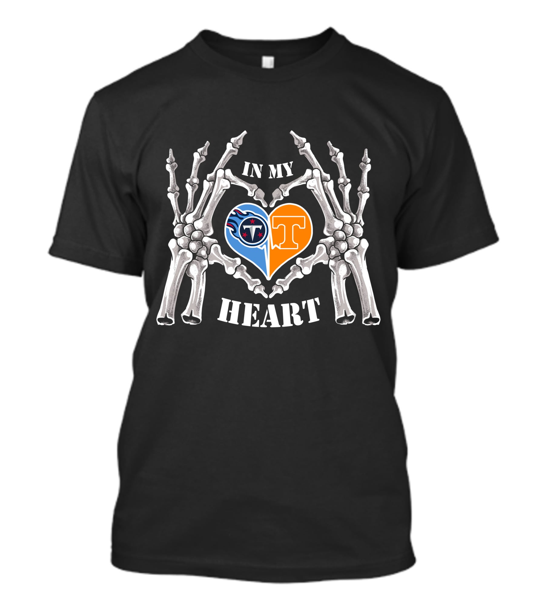 In My Heart Titans T Volunteers Skeleton Hands T-Shirt