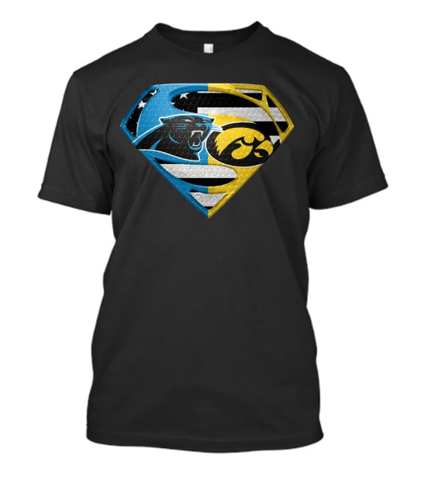 Superman Panthers Hawkeyes Mashup Logo Spm T-Shirt