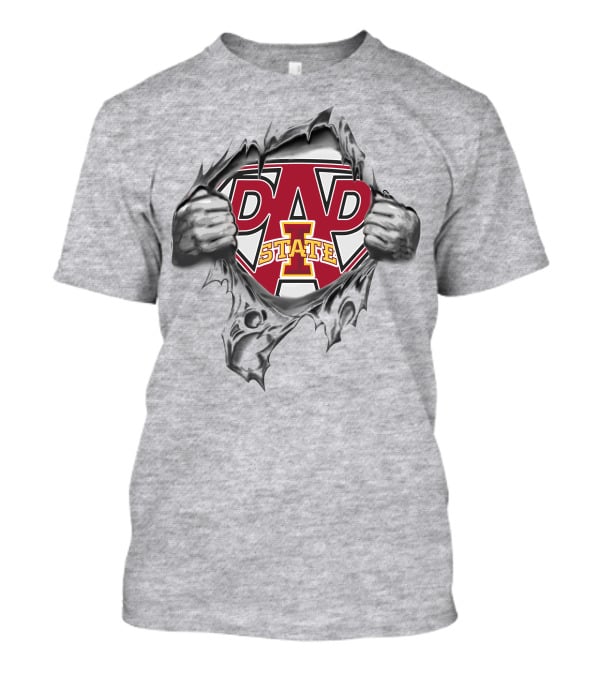 Iowa State Dad Hero Logo Torn T-Shirt