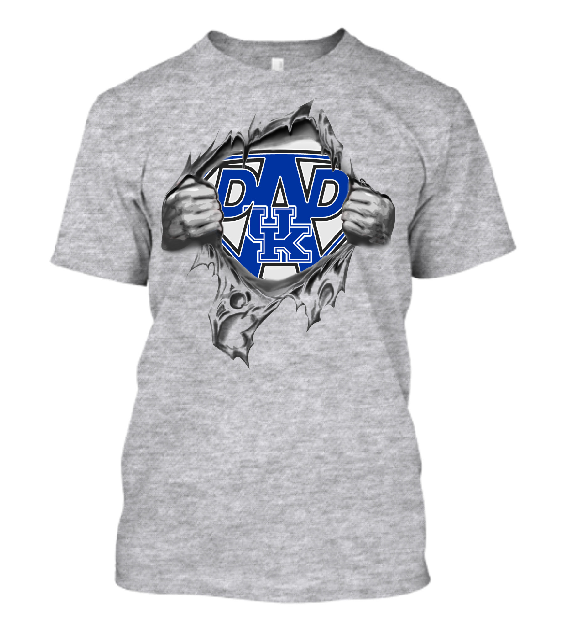 Kentucky Wildcats Super Dad UK Logo Shield Tear T-Shirt