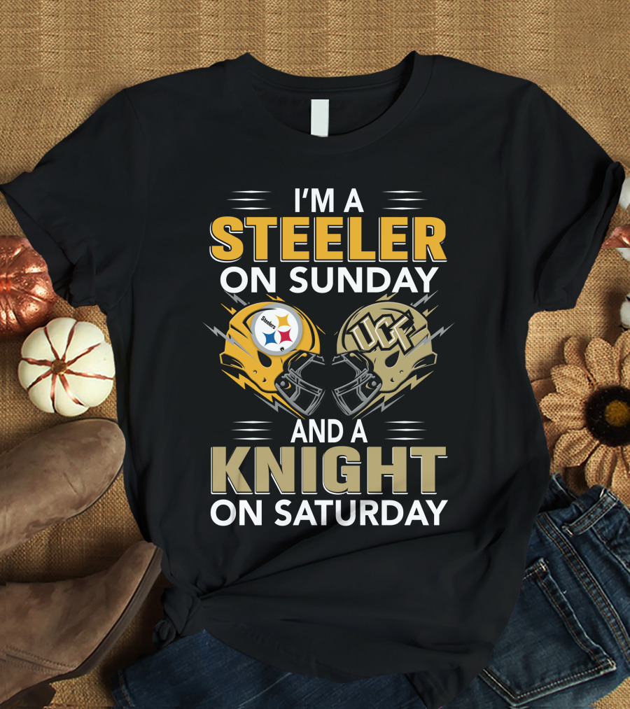 I'm A Steeler On Sunday And A Knight On Saturday Ucf Football Fan Gear T-Shirt