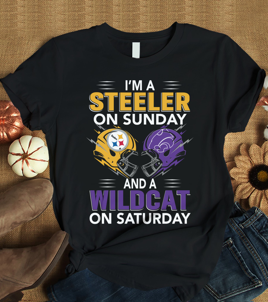 I'm A Steeler On Sunday And A Wildcat On Saturday T-Shirt