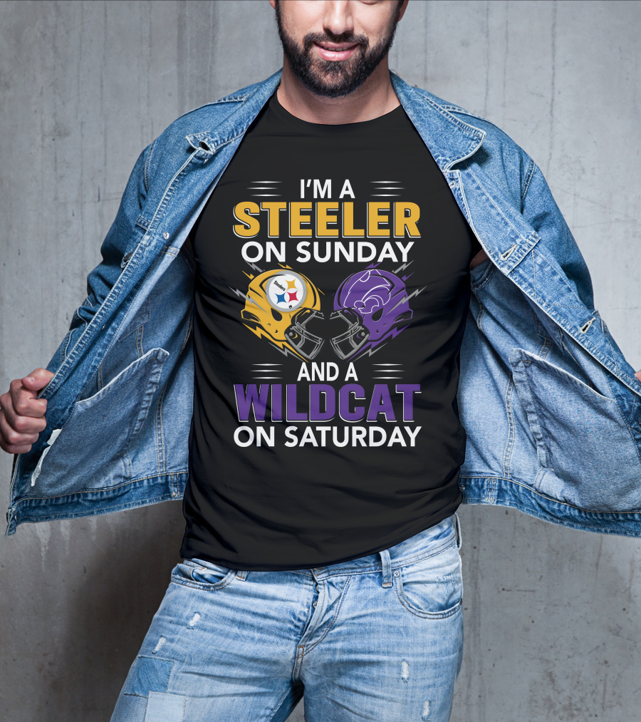 I'm A Steeler On Sunday And A Wildcat On Saturday T-Shirt