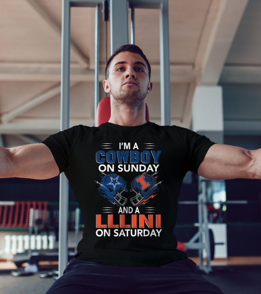 I'm A Cowboy On Sunday And A Illini On Saturday T-Shirt