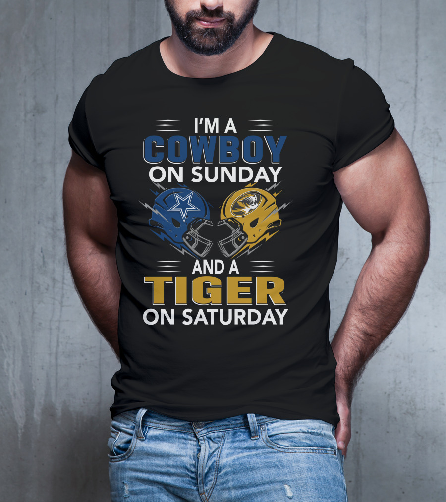 I'm A Cowboy On Sunday And A Tiger On Saturday T-Shirt