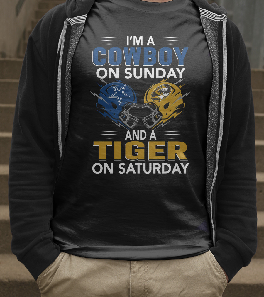 I'm A Cowboy On Sunday And A Tiger On Saturday T-Shirt