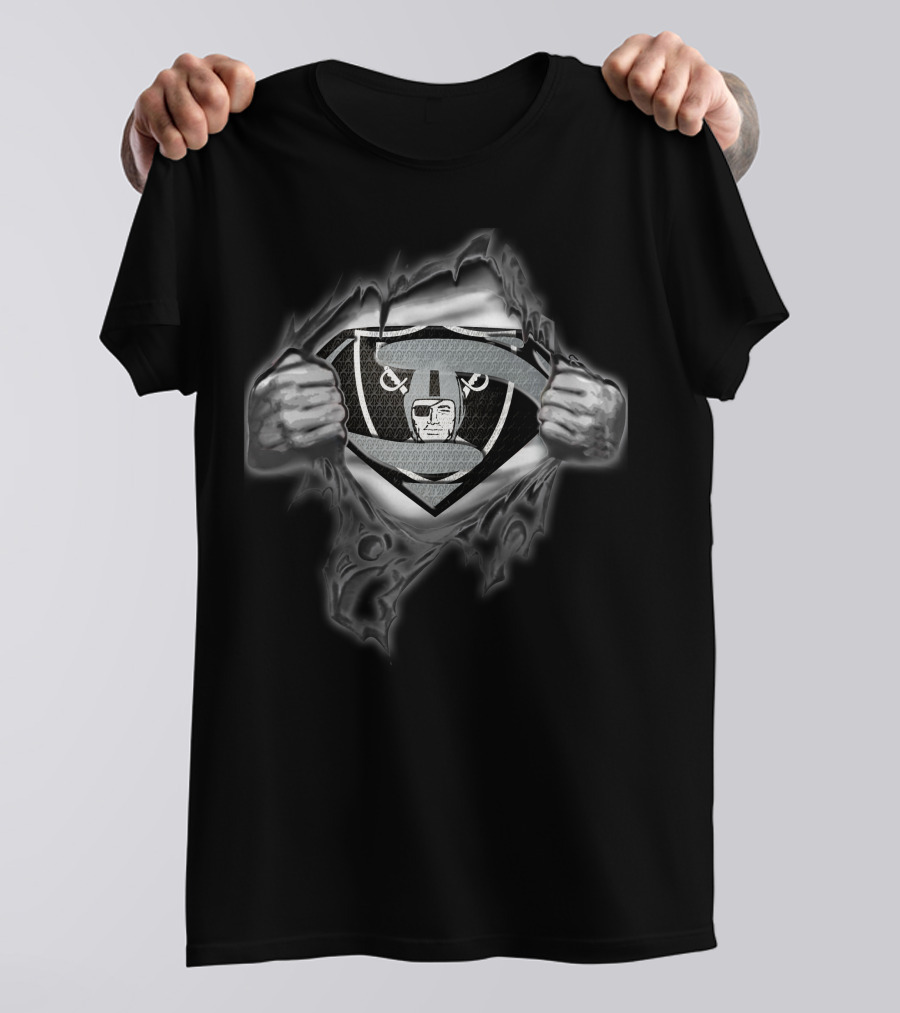 Raiders Logo Superman Shield Transformation T-Shirt