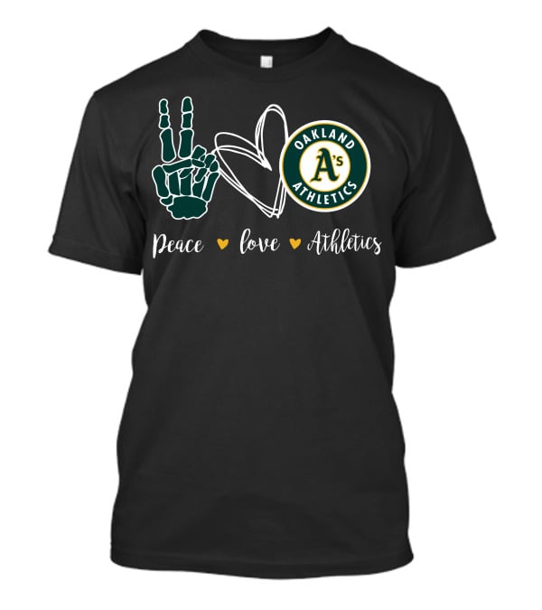 Peace Love Oakland Athletics T-Shirt