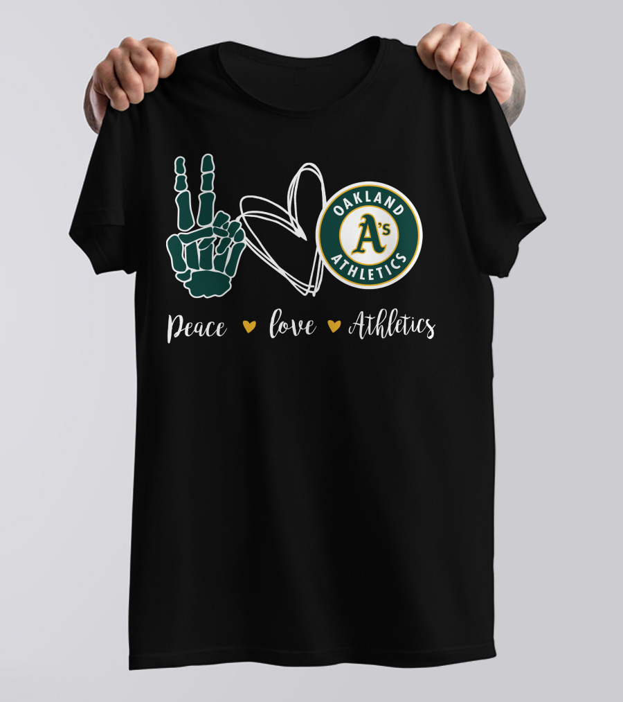 Peace Love Oakland Athletics T-Shirt