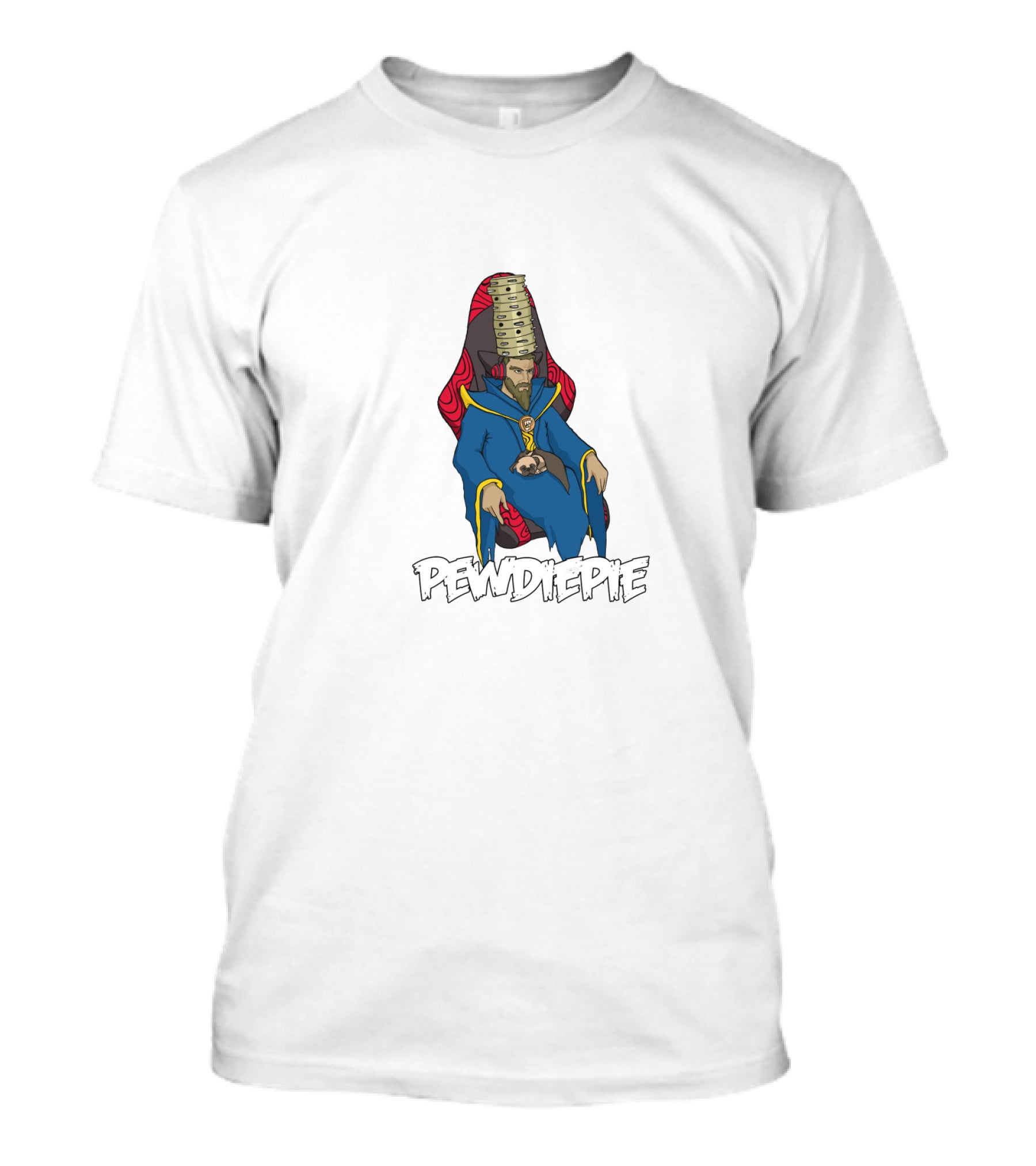 Pewdiepie Tambourine T-Series Meme Pope Francis T-Shirt