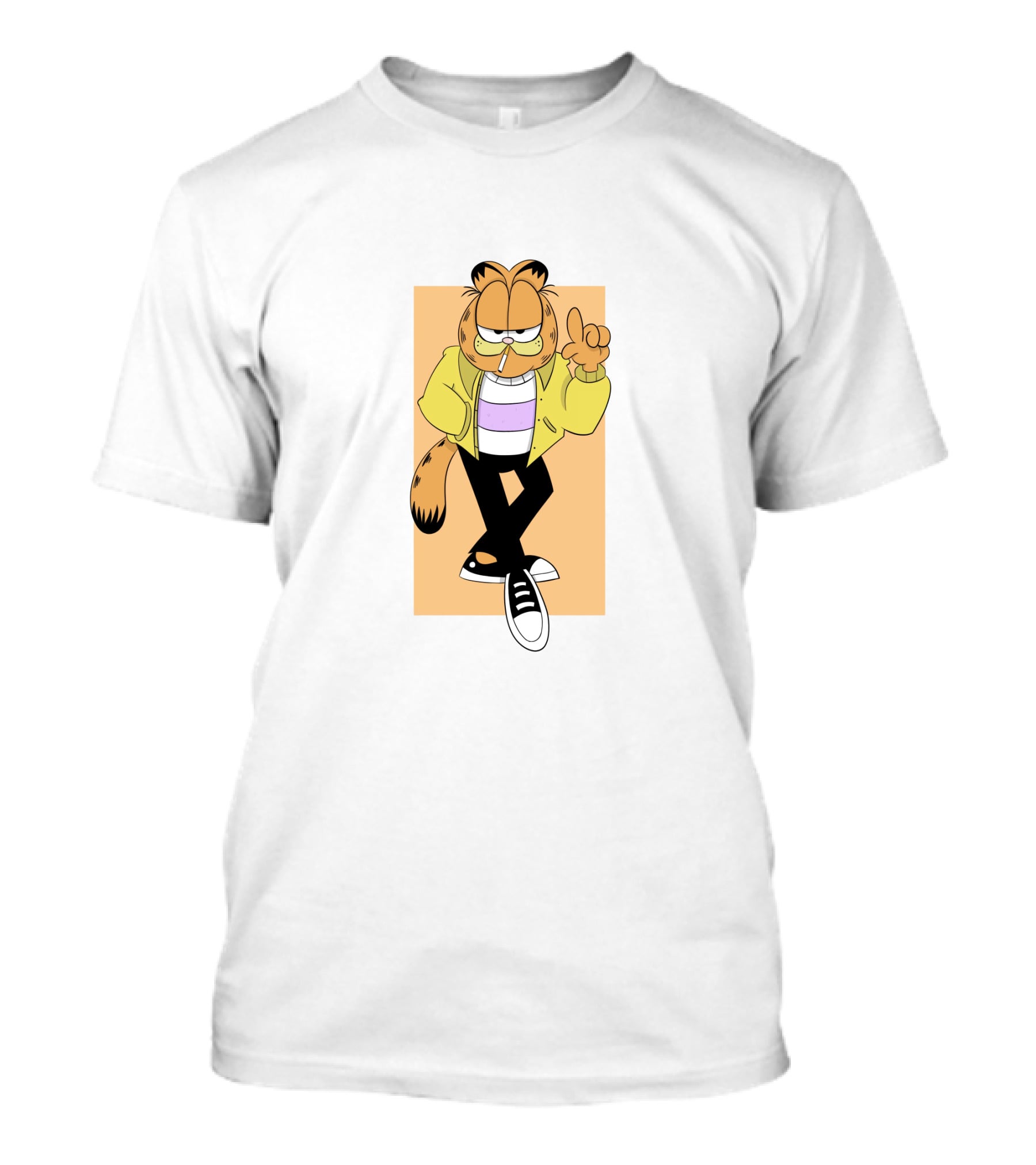 Garfield Cool Pose In Sneakers And Jacket T-Shirt