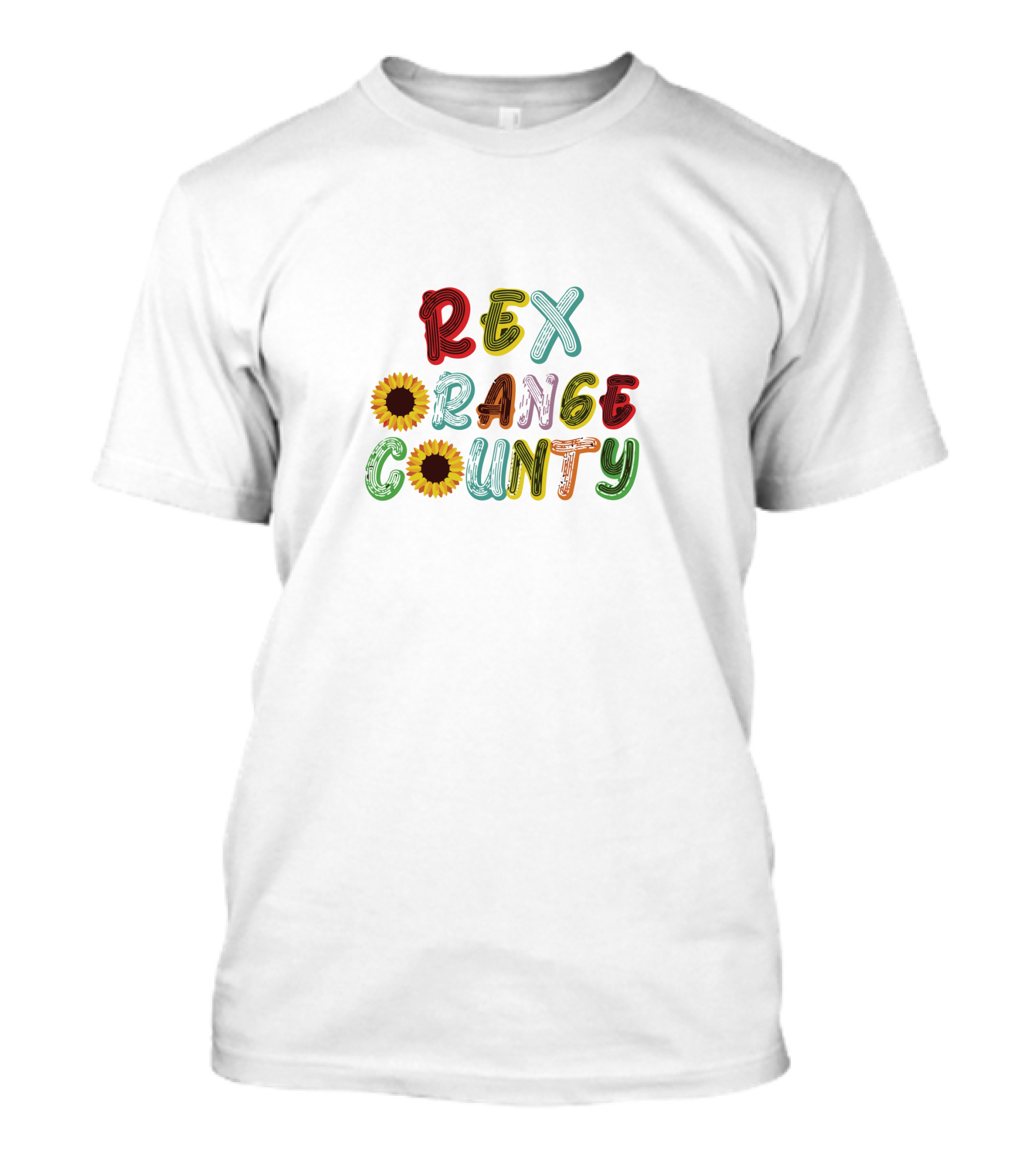 Rex Orange County Colorful Sunflower Letters T-Shirt