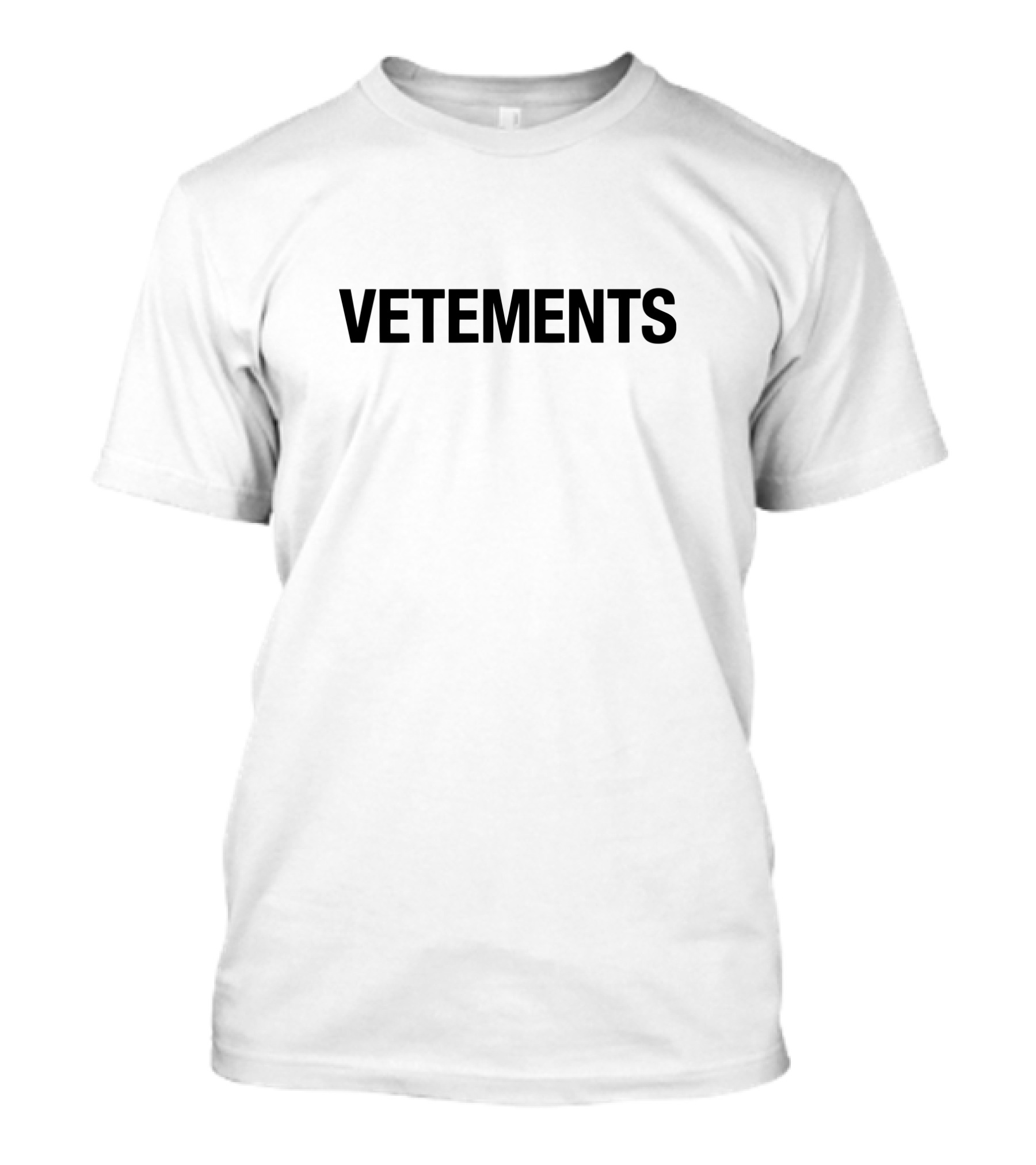 Vetements Bold Black Text Simple T-Shirt