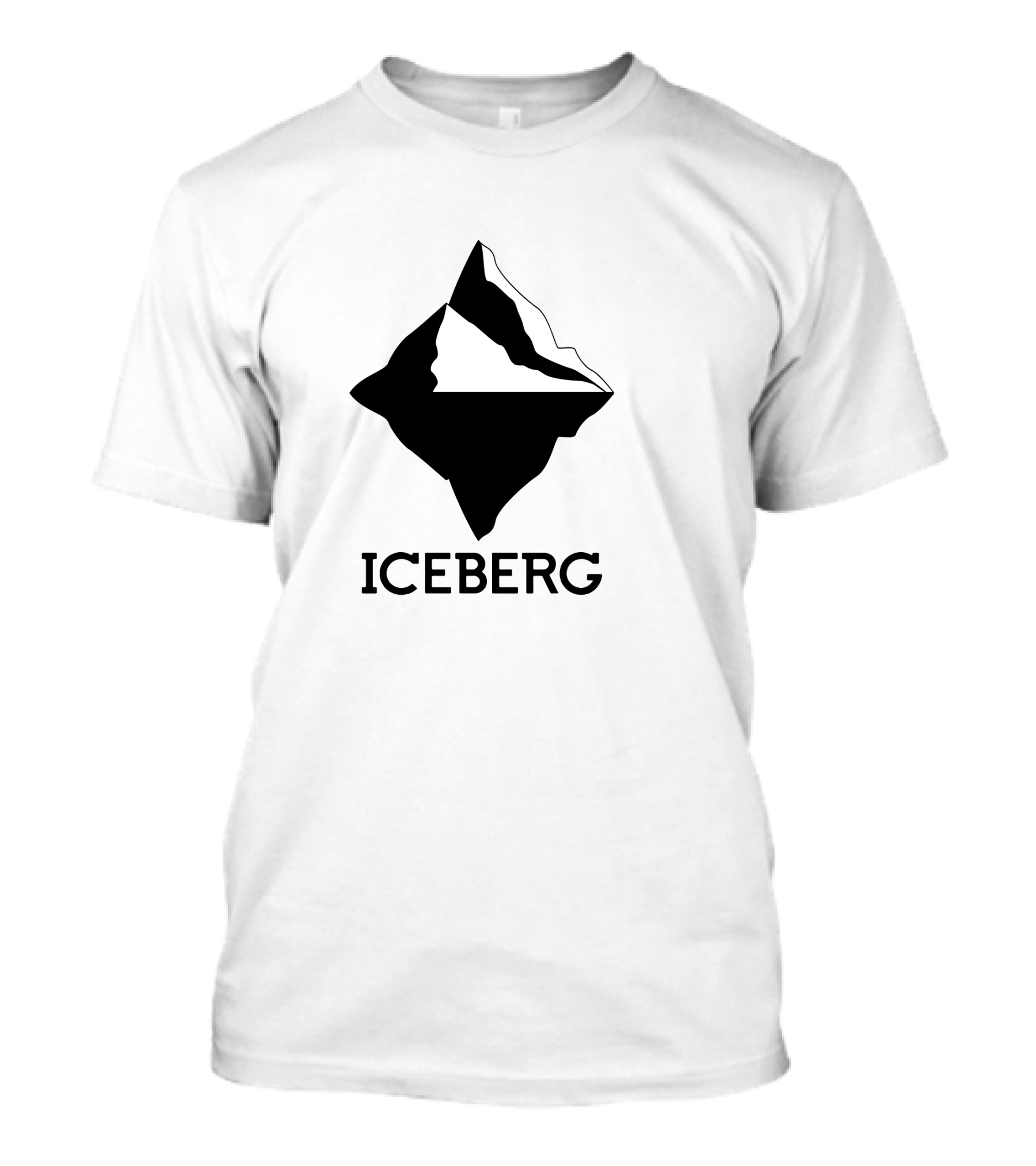 ICEBERG Geometric Black And White Abstract T-Shirt