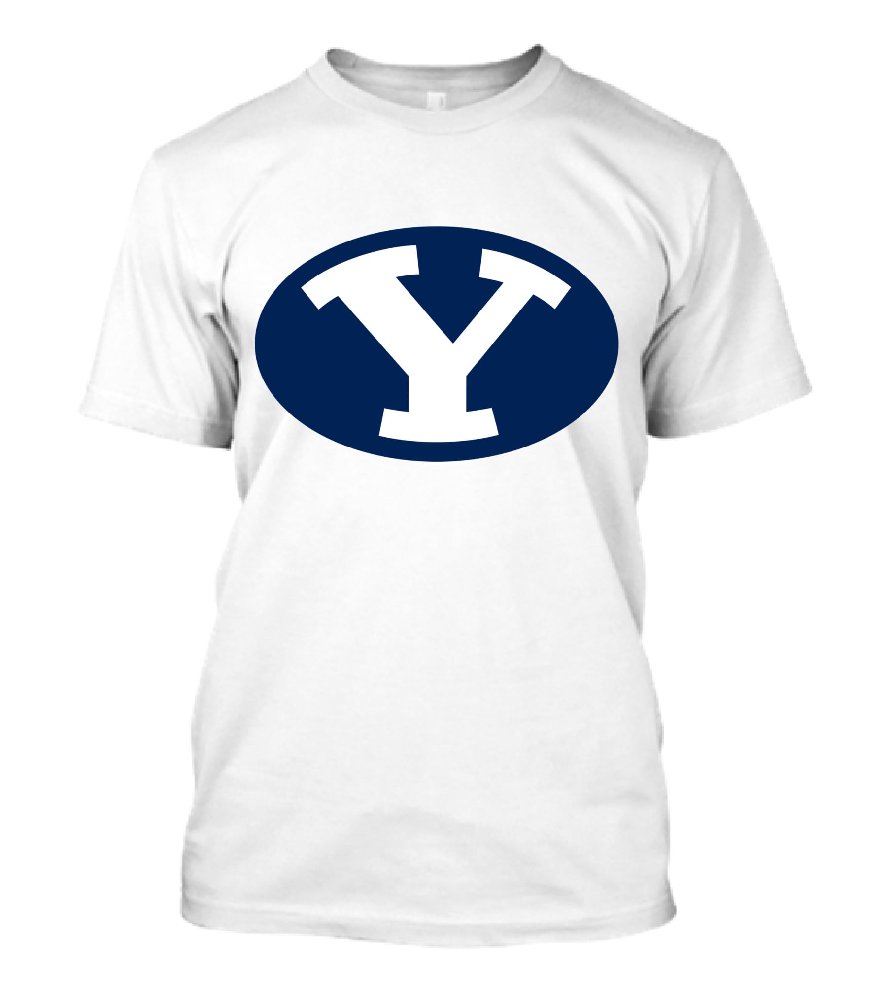 Brigham Young Cougars Y Logo Blue Oval T-Shirt