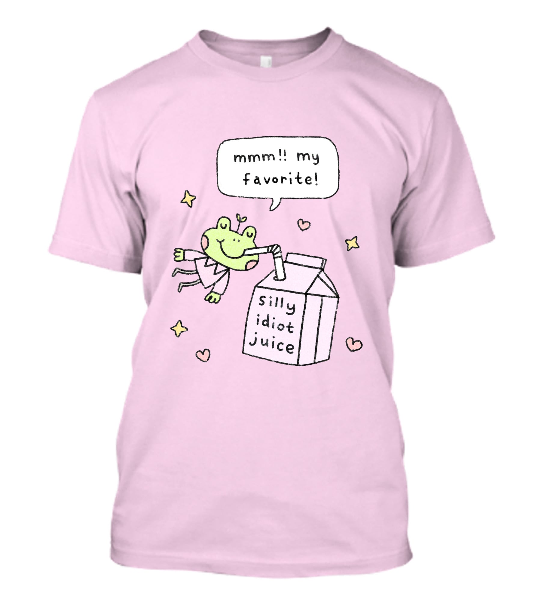 Mmm My Favorite Silly Idiot Juice Frog With Stars And Hearts T-Shirt