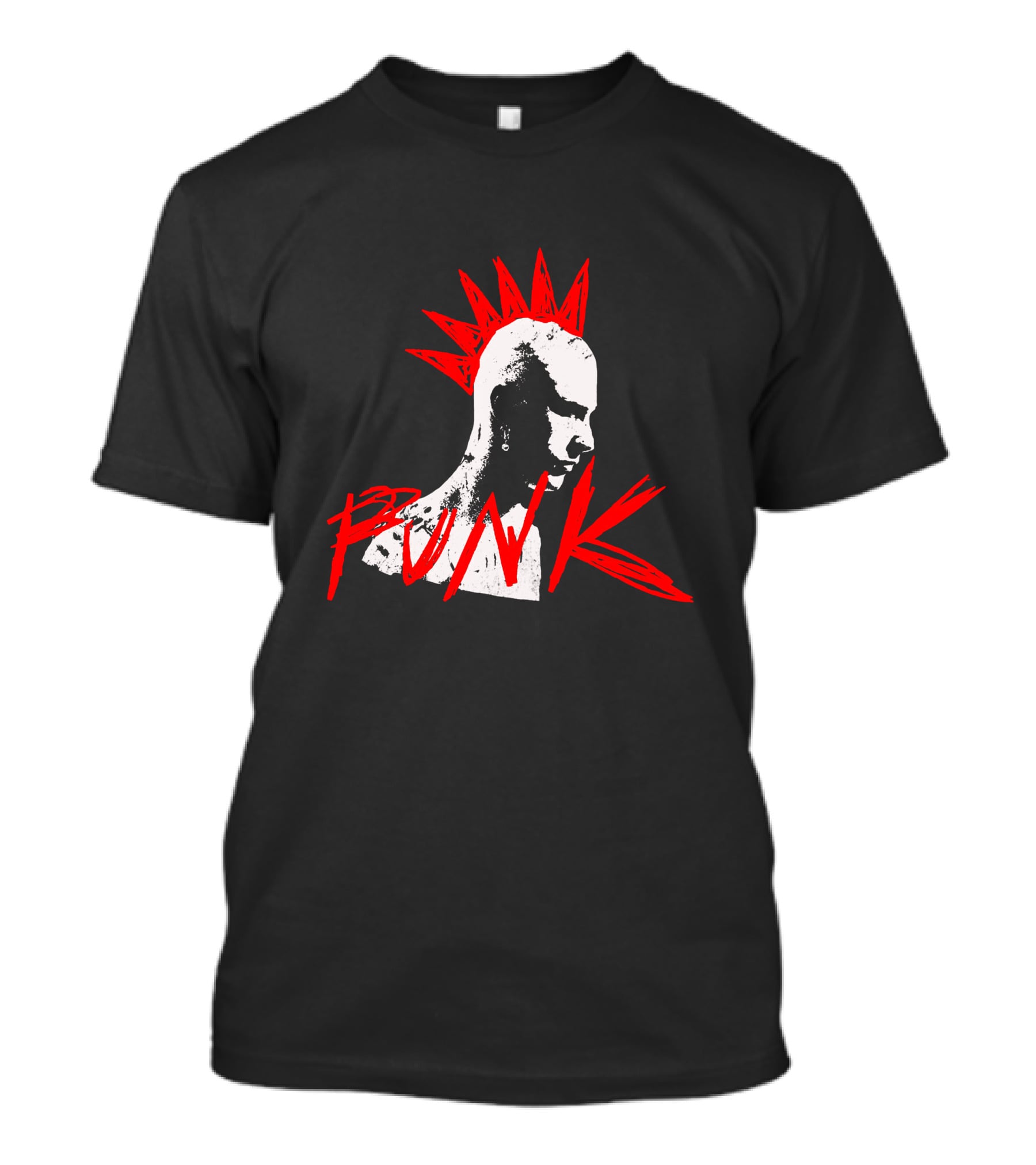 Blonde Don Punk MachineGunKelly Mohawk Red Spikes T-Shirt