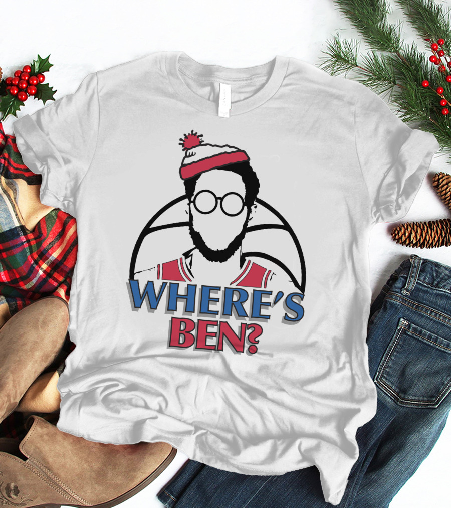 Philadelphia Where Is Ben Simmons Chickie And Pete’s In South Philly 94WIP Sports Radio Where's Ben Basketball T-Shirt