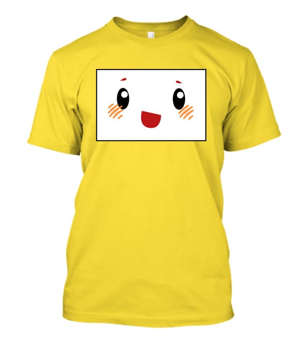 Shop Lankybox Merch Store Boxy Kawaii Face Yellow T-Shirt