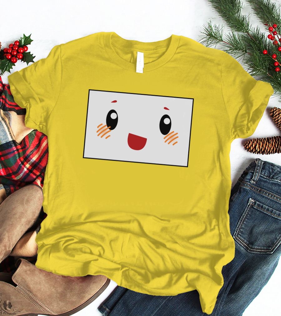 Shop Lankybox Merch Store Boxy Kawaii Face Yellow T-Shirt