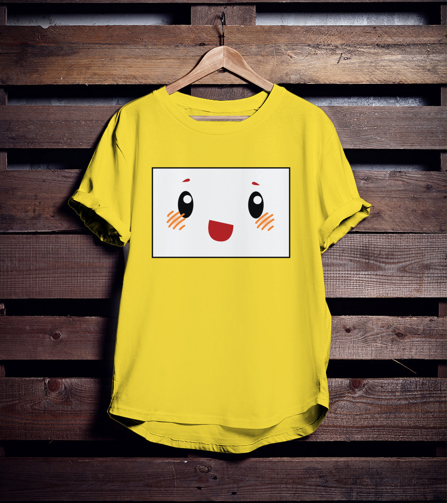 Shop Lankybox Merch Store Boxy Kawaii Face Yellow T-Shirt