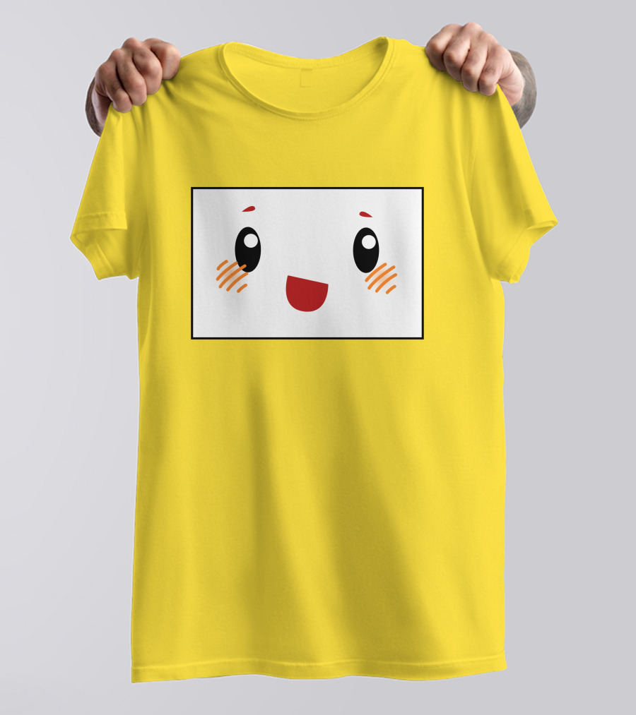 Shop Lankybox Merch Store Boxy Kawaii Face Yellow T-Shirt