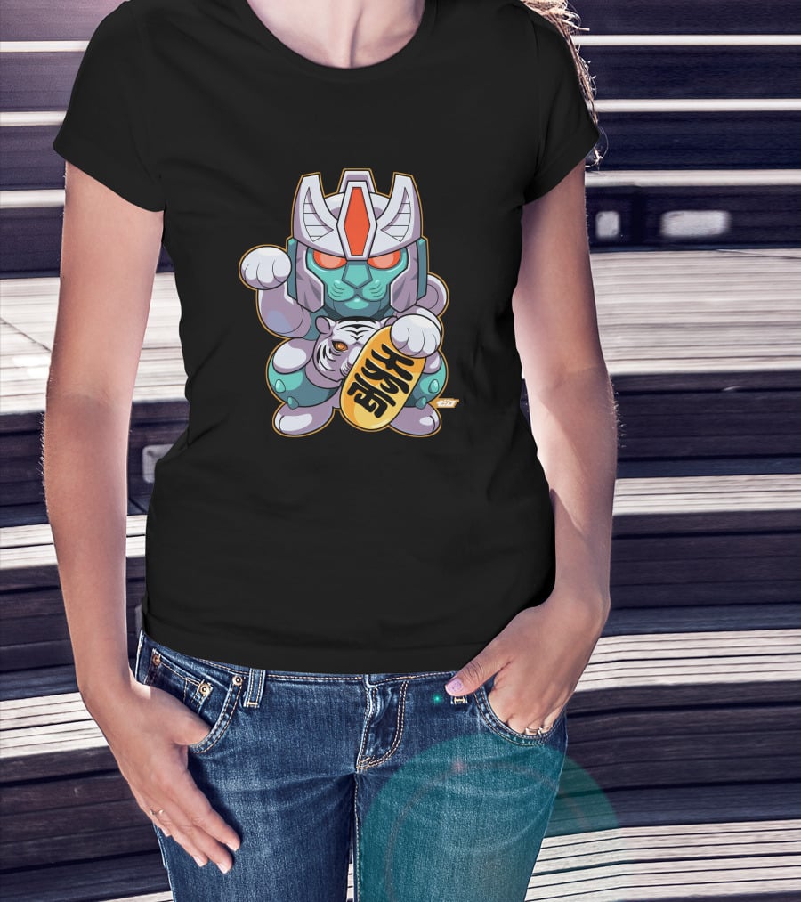 Zero Mayhem Cat-Tron Tigatron Hybrid Evangauntt Lucky Charm T-Shirt