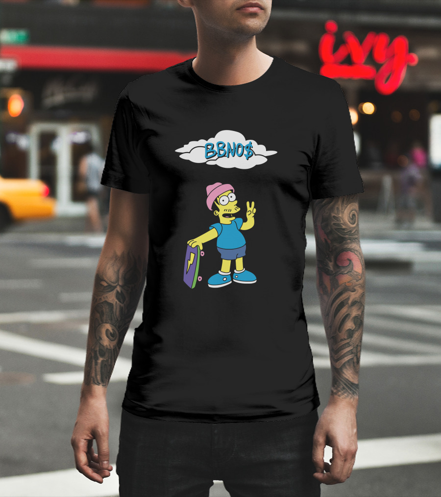 BBNO$ Simpson Style Skateboard T-Shirt
