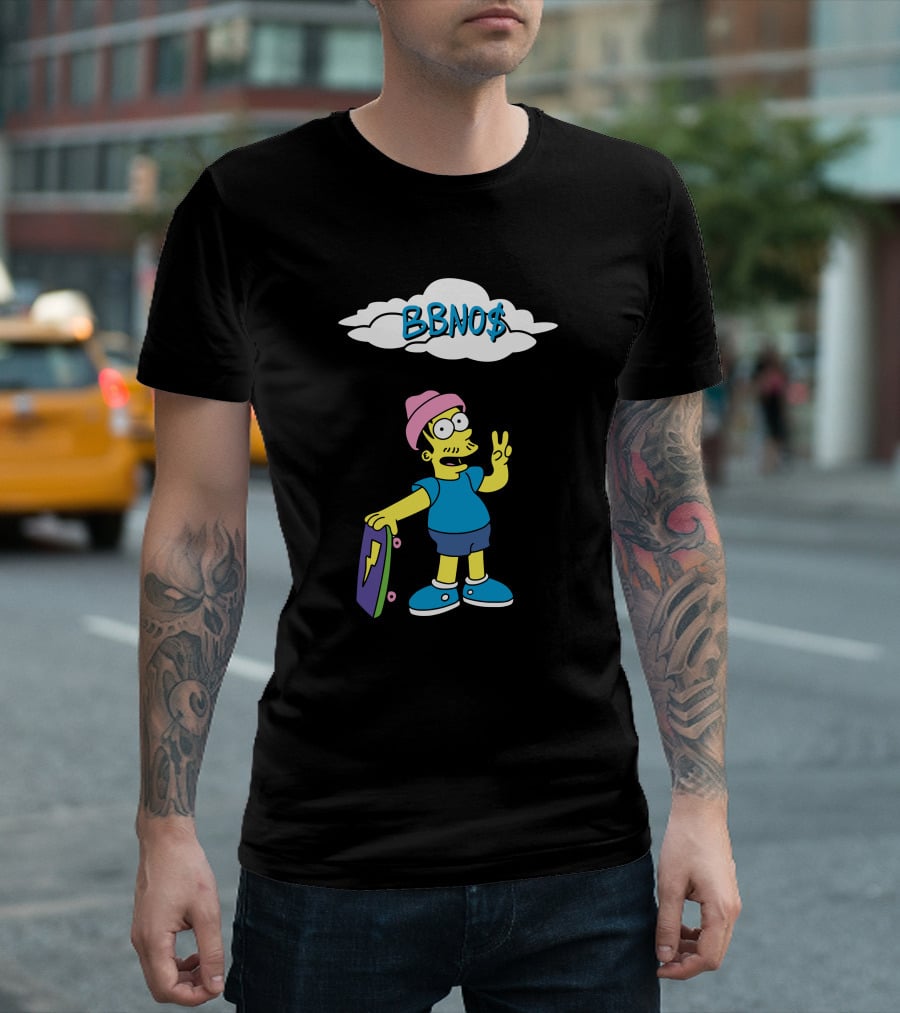 BBNO$ Simpson Style Skateboard T-Shirt