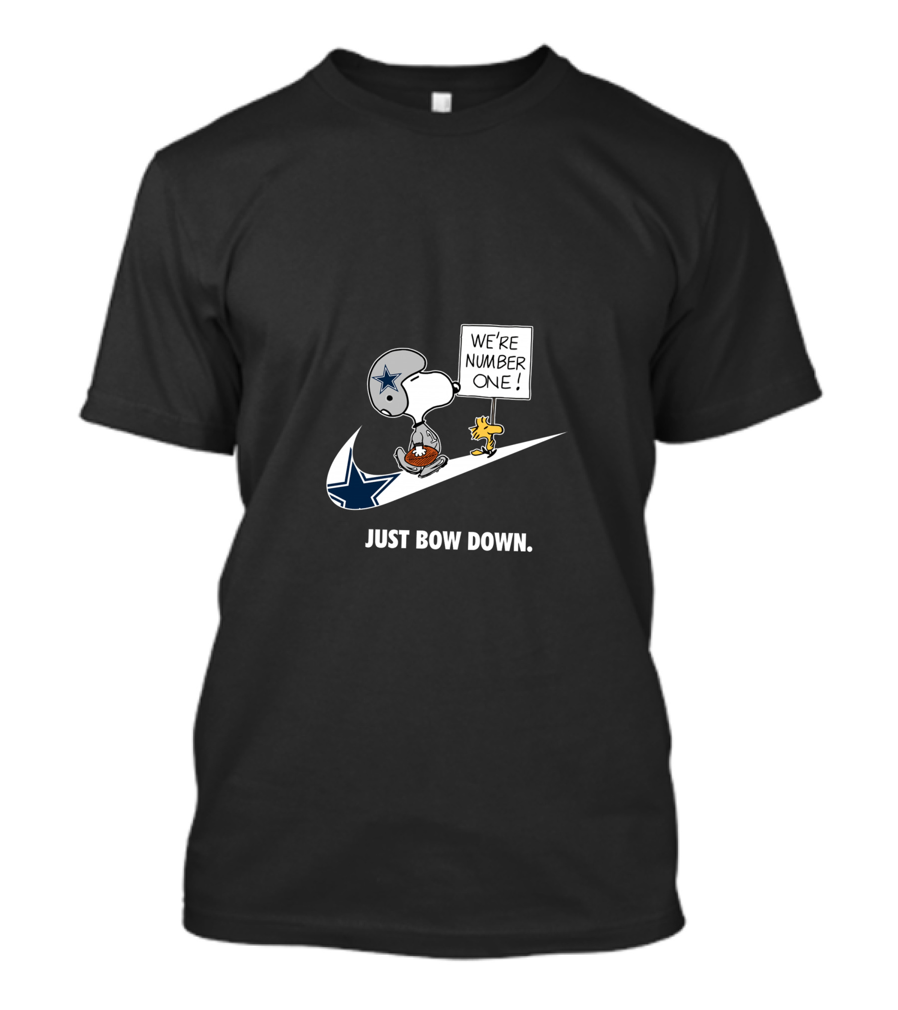 Snoopy Dallas Cowboys Just Bow Down We're Number One T-Shirt