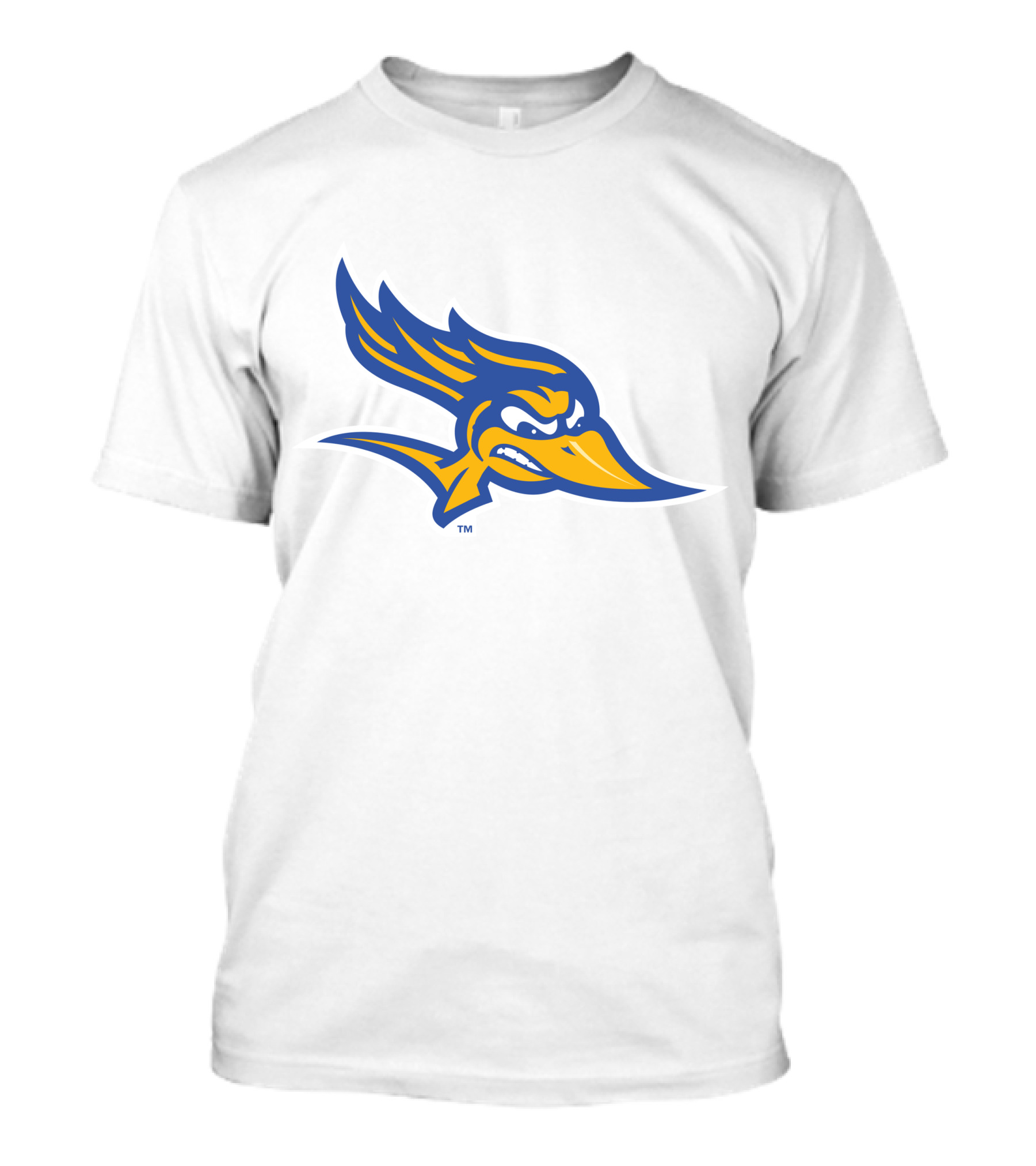 CSU Bakersfield Roadrunners Logo Blue And Gold Bird Head T-Shirt