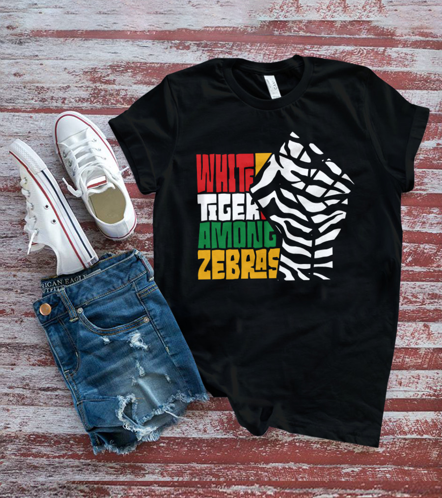 White Tiger Among Zebras Nick Shin Merciless Tiger T-Shirt
