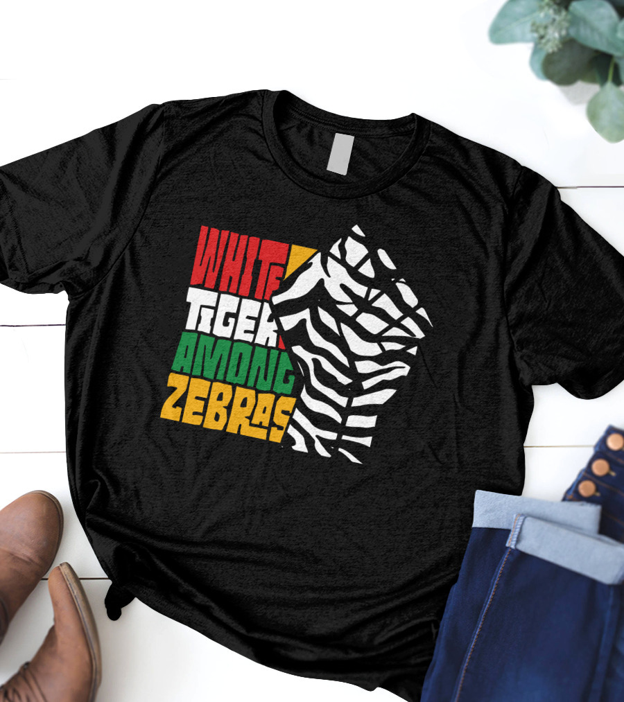 White Tiger Among Zebras Nick Shin Merciless Tiger T-Shirt