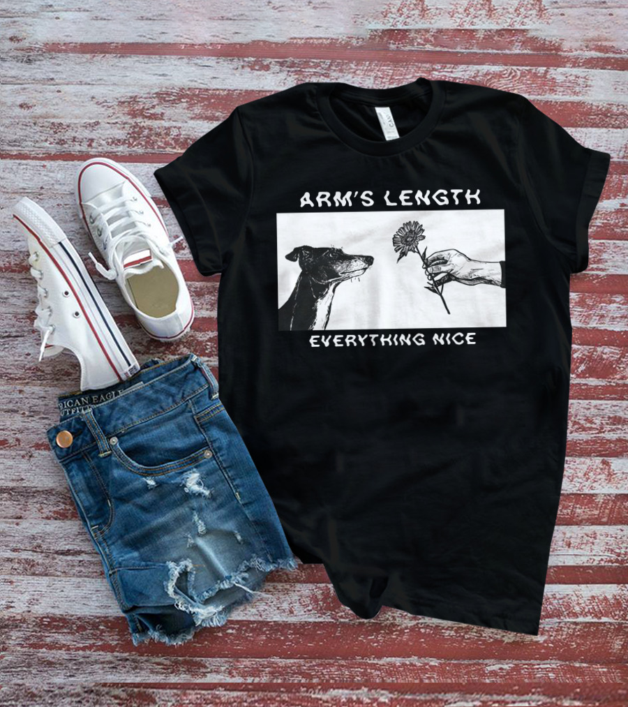 ARM'S LENGTH EVERYTHING NICE Dog And Flower T-Shirt
