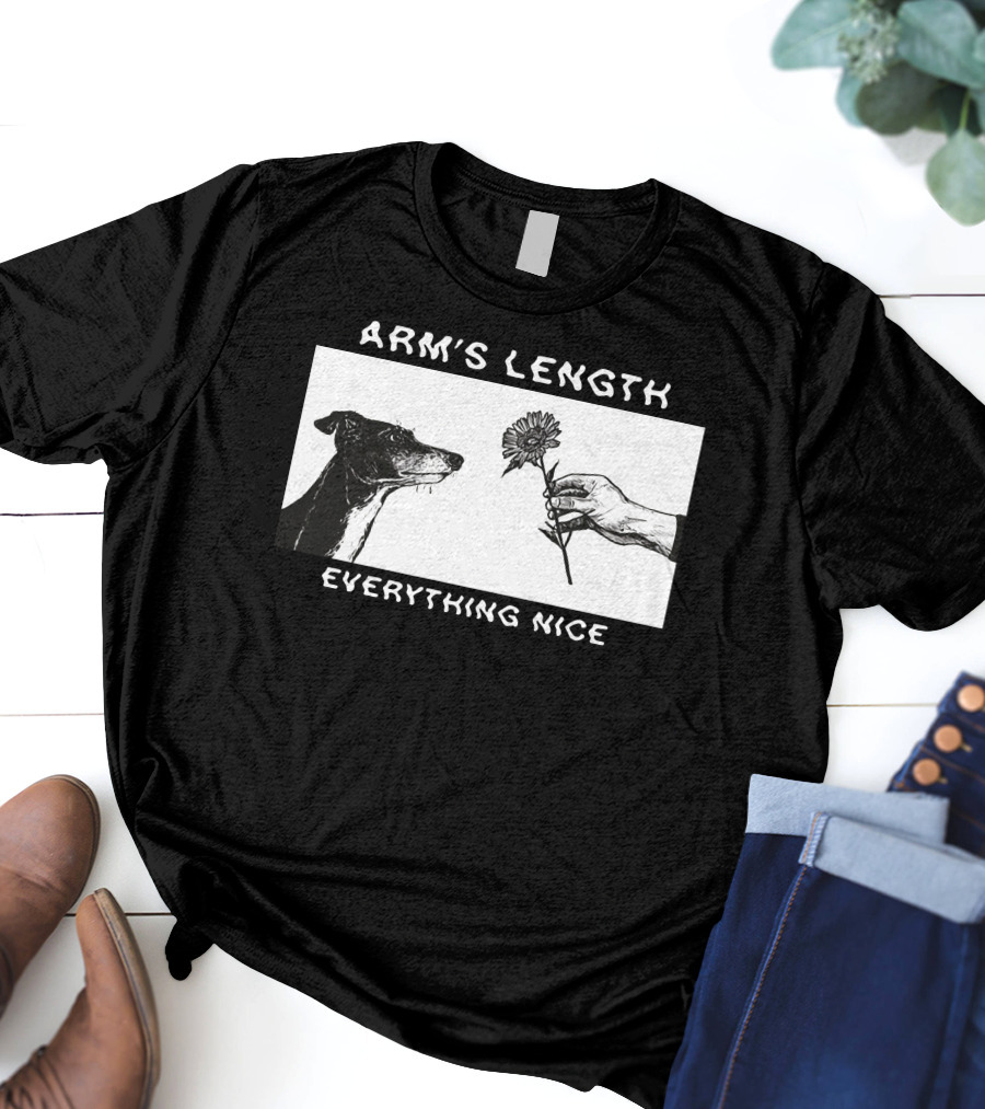 ARM'S LENGTH EVERYTHING NICE Dog And Flower T-Shirt