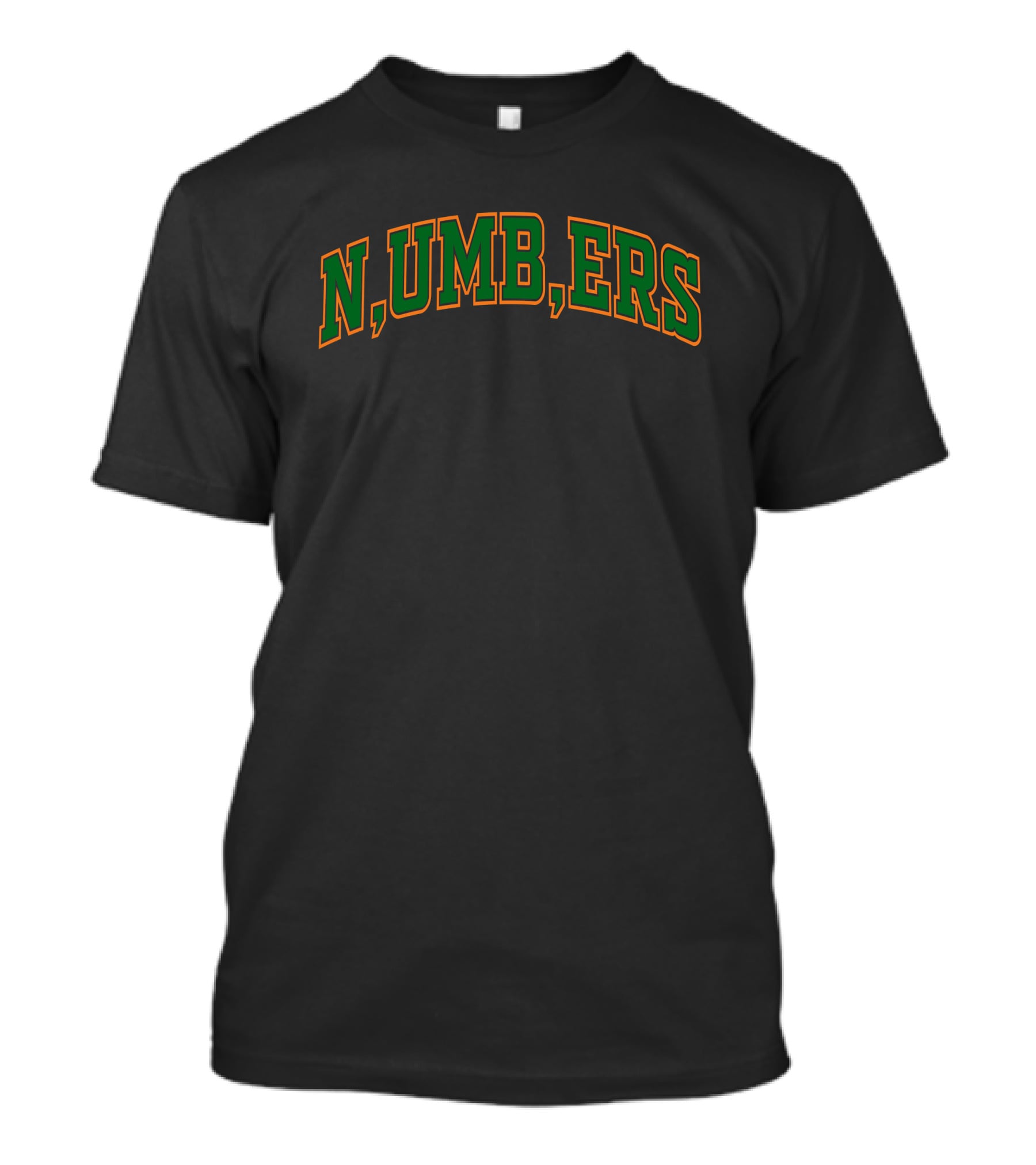Larry June Midnight Organic Numbers Green T-Shirt