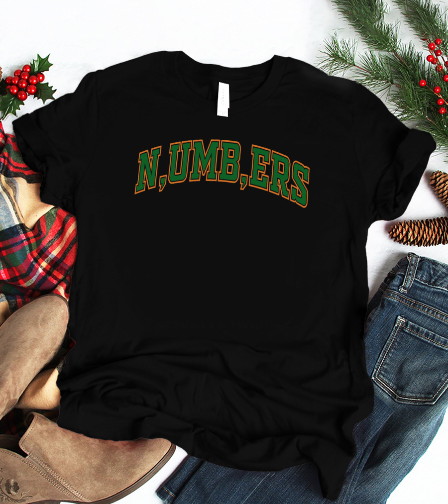 Larry June Midnight Organic Numbers Green T-Shirt