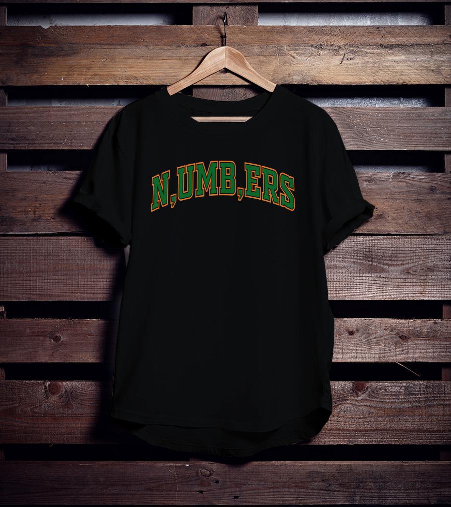 Larry June Midnight Organic Numbers Green T-Shirt