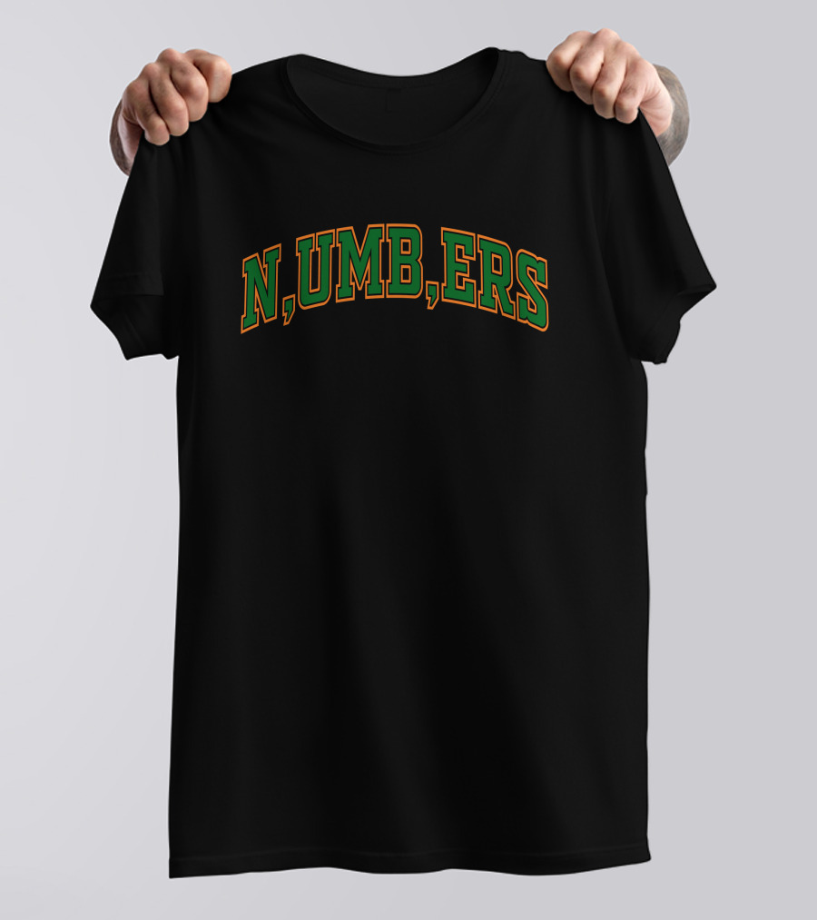 Larry June Midnight Organic Numbers Green T-Shirt