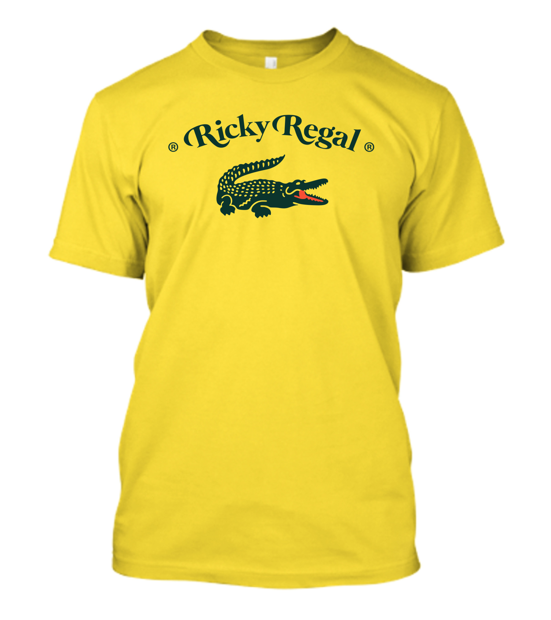 Lacoste Ricky Regal Yellow Crocodile Logo Apparel Collaboration T-Shirt