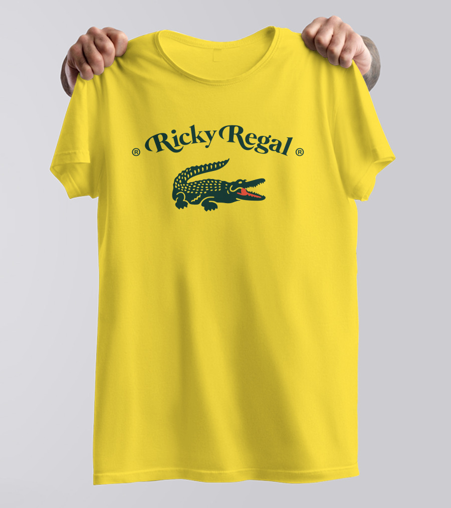 Lacoste Ricky Regal Yellow Crocodile Logo Apparel Collaboration T-Shirt