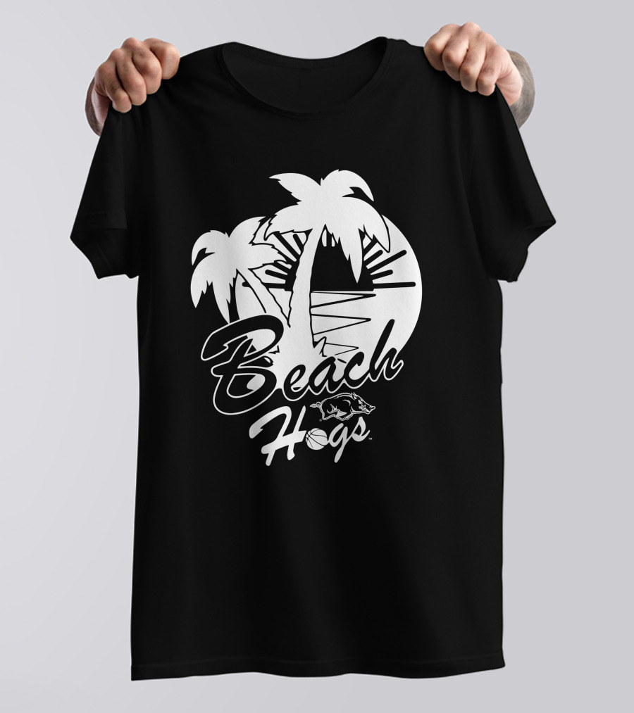 Eric Musselman Beach Hogs 15 Arkansas Razorback Men's Basketball Palm Trees @Razorbackmbb T-Shirt