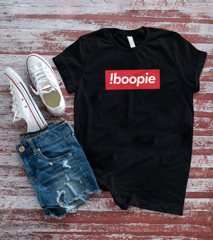Boopieverse A Mellow Boop Merch Boopie Box Exclamation Boopie Red Block T-Shirt